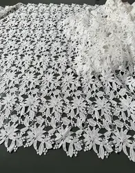 Plain Ivory Embroidered Skin Friendly Guipure Lace Cupion Cord Fabric Modern Diy Wedding Clothing Sewing Costume Skirt 2.5 yards