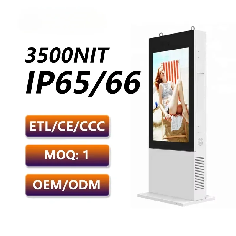

Ip65 Waterproof Tactile Exterieur Outdoor 55 Inch Lcd Display Advertising Screen Android Digital Signage Totem Kiosk