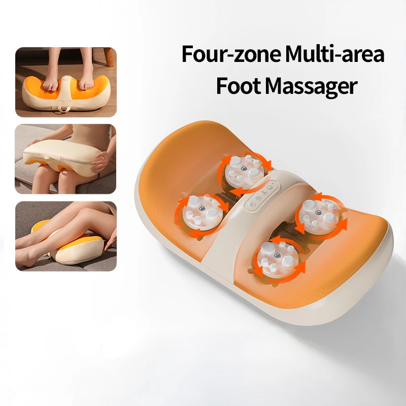 

Foot Massager with Heat Shiatsu Feet and Calf Massager Machine with 4 Massage Roller Improve Circulation Deep Kneading Relief