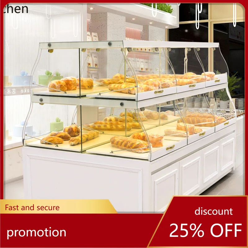 ZML Display Cabinet Bread Island Counter Model Glass Cabinet Display Rack