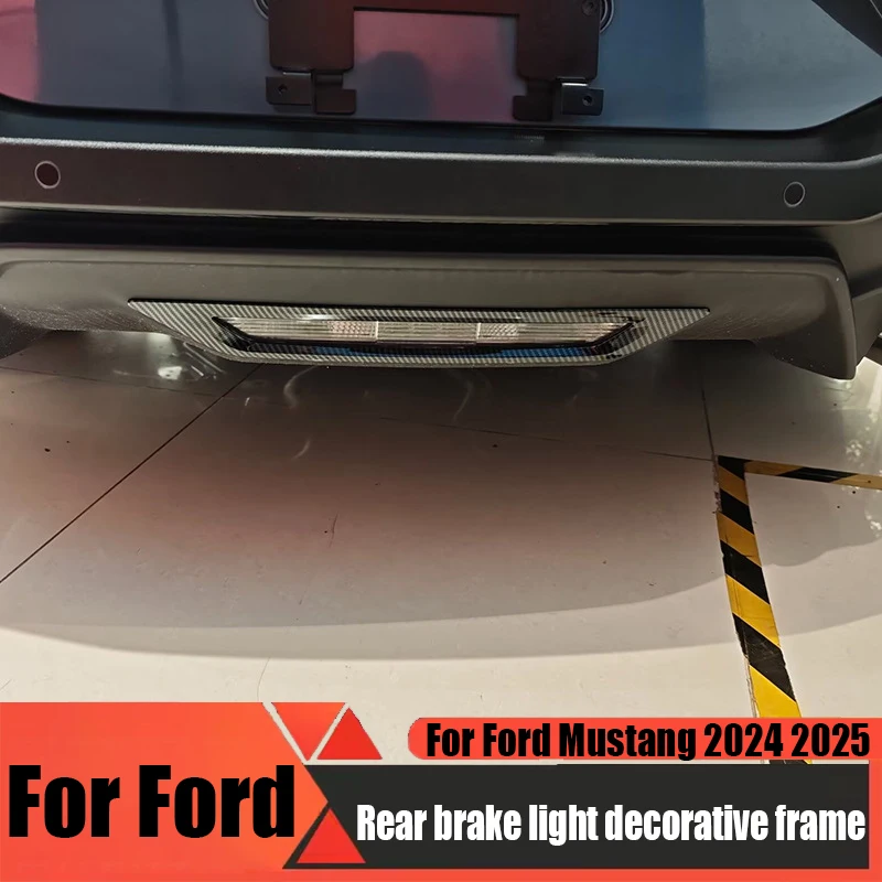 

Для Ford Mustang 2024 2025 модифицированная панель заднего стоп-сигнала, декоративная рамка, автомобильные внешние украшения, материалы ABS