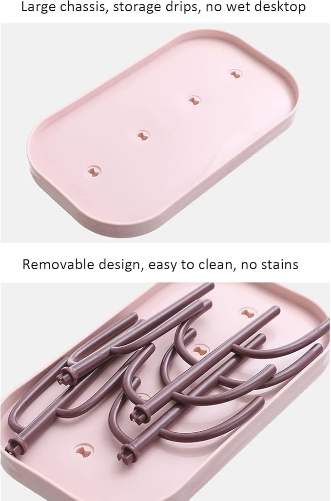 رف زجاجات خالي من الغبار رف تجفيف متعدد الوظائف قابل للطي استنزاف مصاصة مصاصة تصفية رف المياه صندوق تخزين صندوق تخزين #5