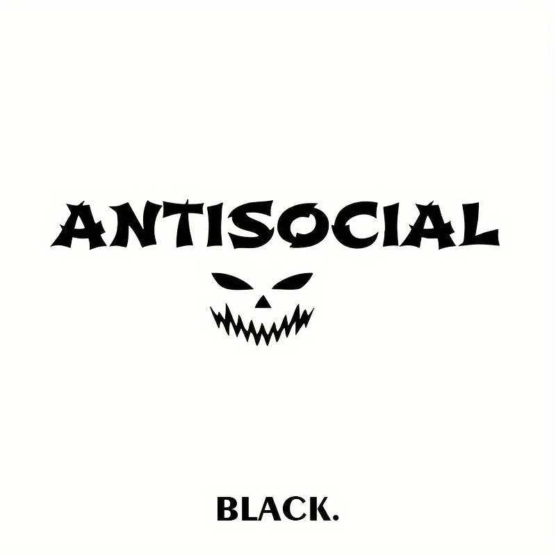 怖いデザインの反社会的ハロウィーンカーステッカー 1 枚 - ガラス、金属、セラミック表面に適しています。