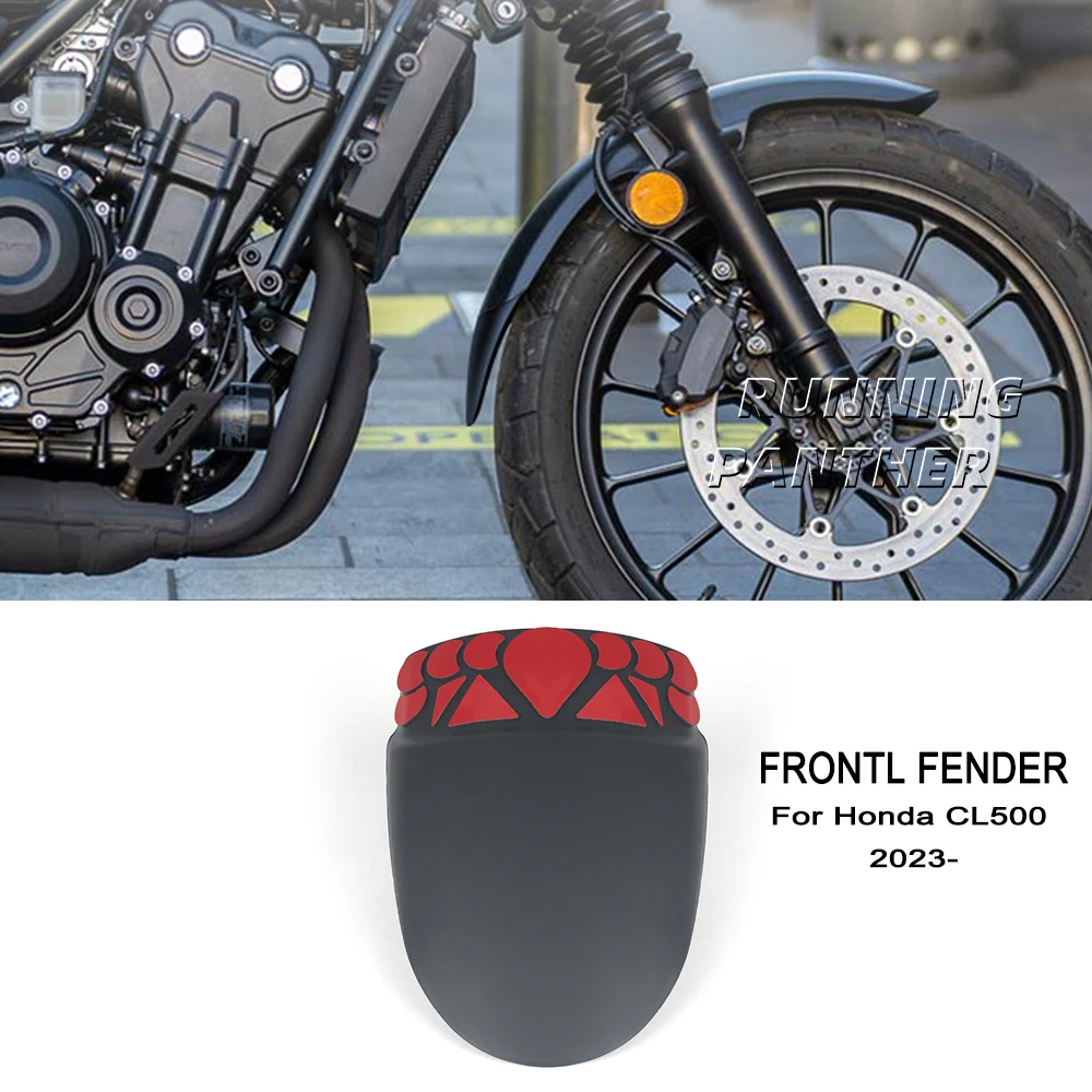 

New Motorcycle Accessories Front Extender Fender Plastic Black For Honda CL500 CL 500 cl500 2023 2024