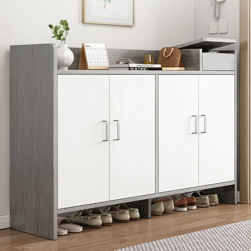 Simple White Shoe Cabinets Vertical Sleek Designer Hallway Shoe Cabinets Mutil Layer Free Shipping Schoenenkasten Room Furniture