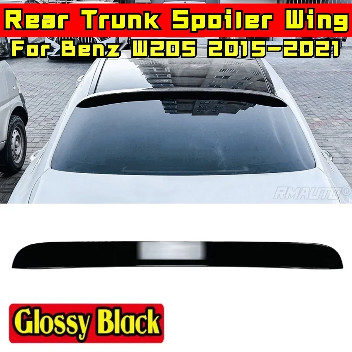 For Mercedes Benz C-class W205 C260 C43 C63 AMG 4Door 2015-2021 Rear Spoiler Wing Body Kit Car Rear Trunk Spoiler Exterior Part