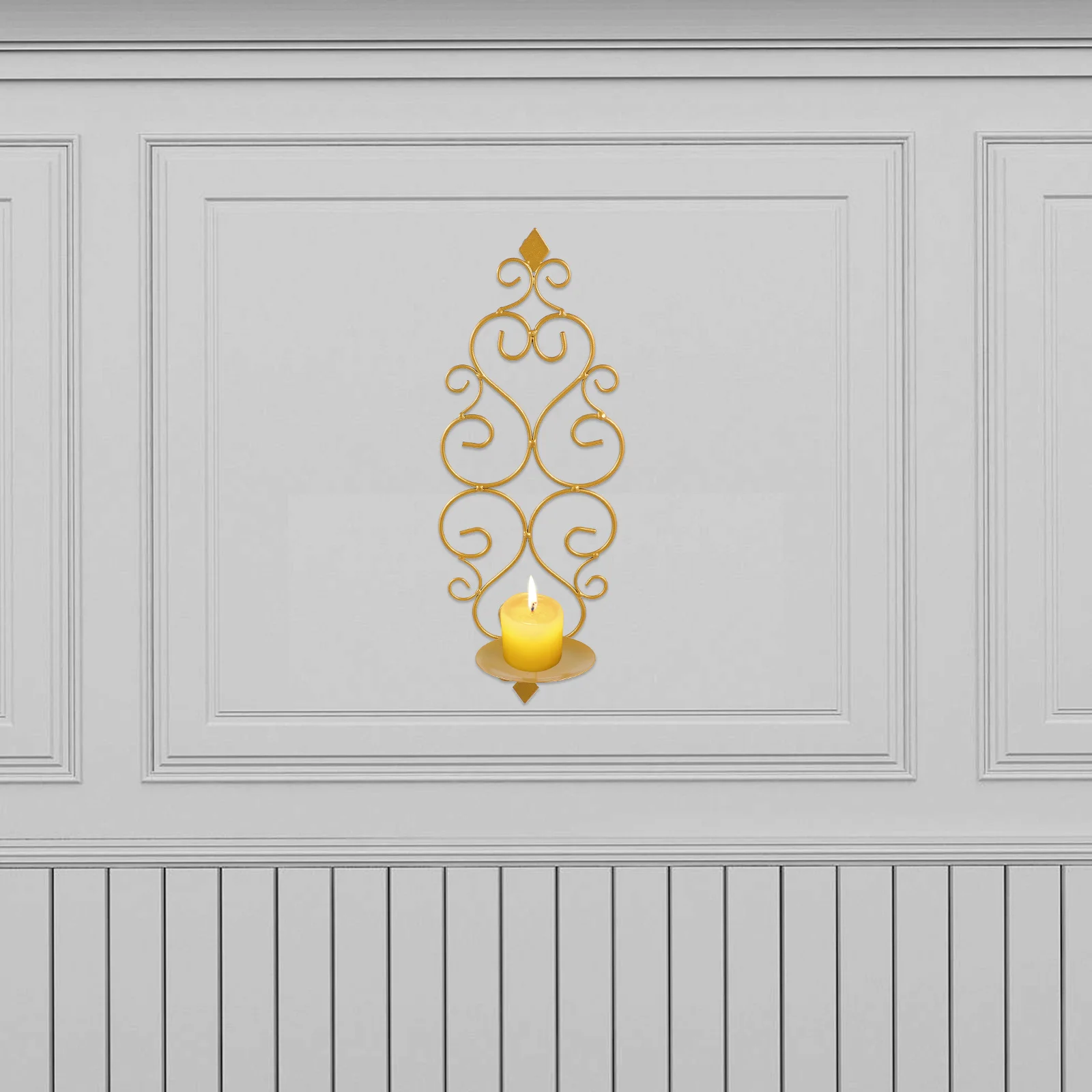 2 قطعة الشمعدانات الجدار الحديد Tealight أصحاب لغرفة النوم غرفة المعيشة ديكور الرجعية أنيقة الشمعدانات عرض حامل