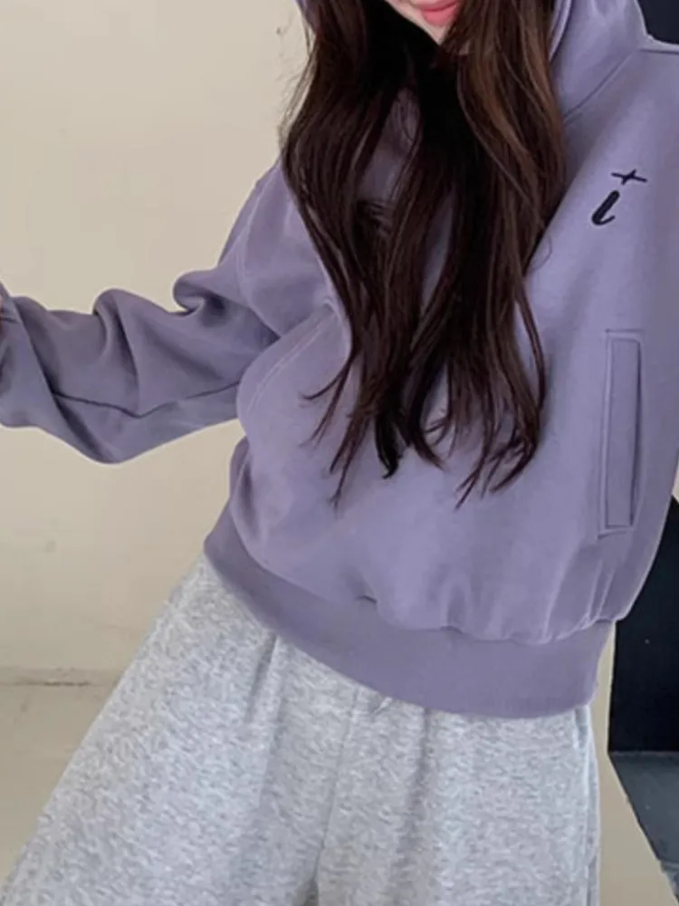 2026 Autumn And Winter Women's Coat Fashionable, Comfortable, Casual Temperament, Versatile Commuting Hooded American Sweatshirt