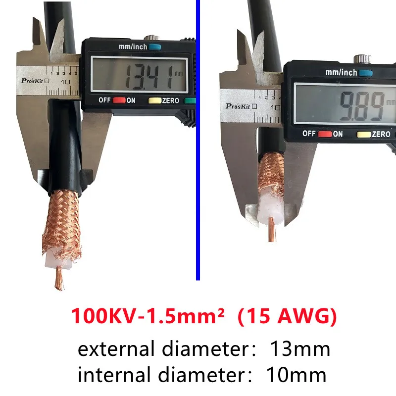 Imagem -05 - Cabo de Alta Tensão de Remoção de Poeira Eletrostática pe Cabo Blindado 20150kv 17-9 Awg 120 kv 50kv dc