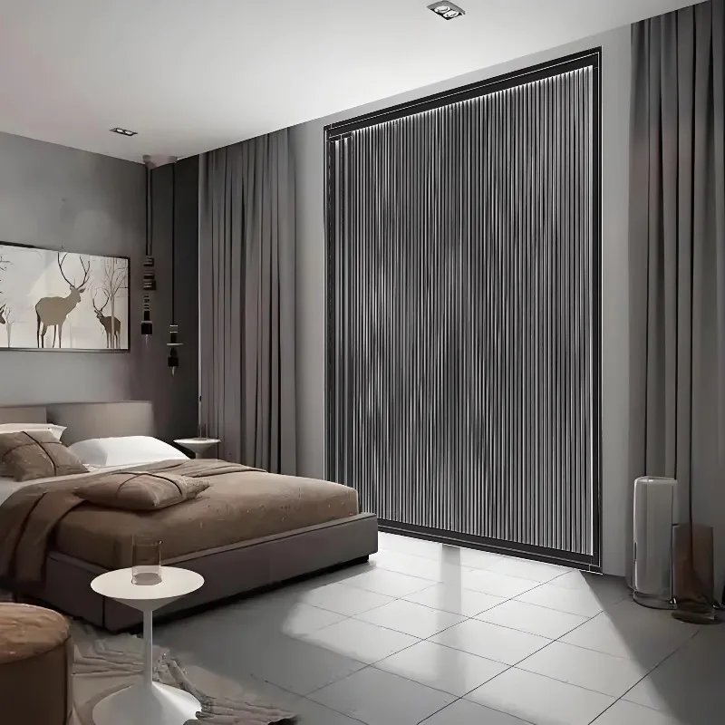 [سعر المصنع] ستائر على شكل قرص العسل اللاسلكية القابلة للسحب لباب ونافذة منزلقة للفناء