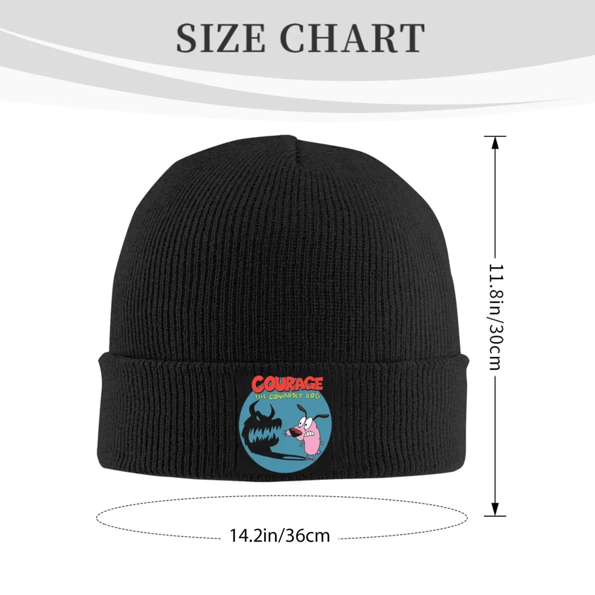 Courages The Cowardlys D.o.g Warm Knitted Cap Winter Knit Bonnet Hat Skullies Beanies Hip Hop Caps for Unisex