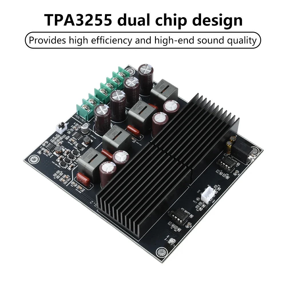 VivaDualCore TPA3255 Stereo Amplifier Module HIFI Power Amplifier 2 Channel 600W+600W Class D Digital Audio Amplifier Board DC19