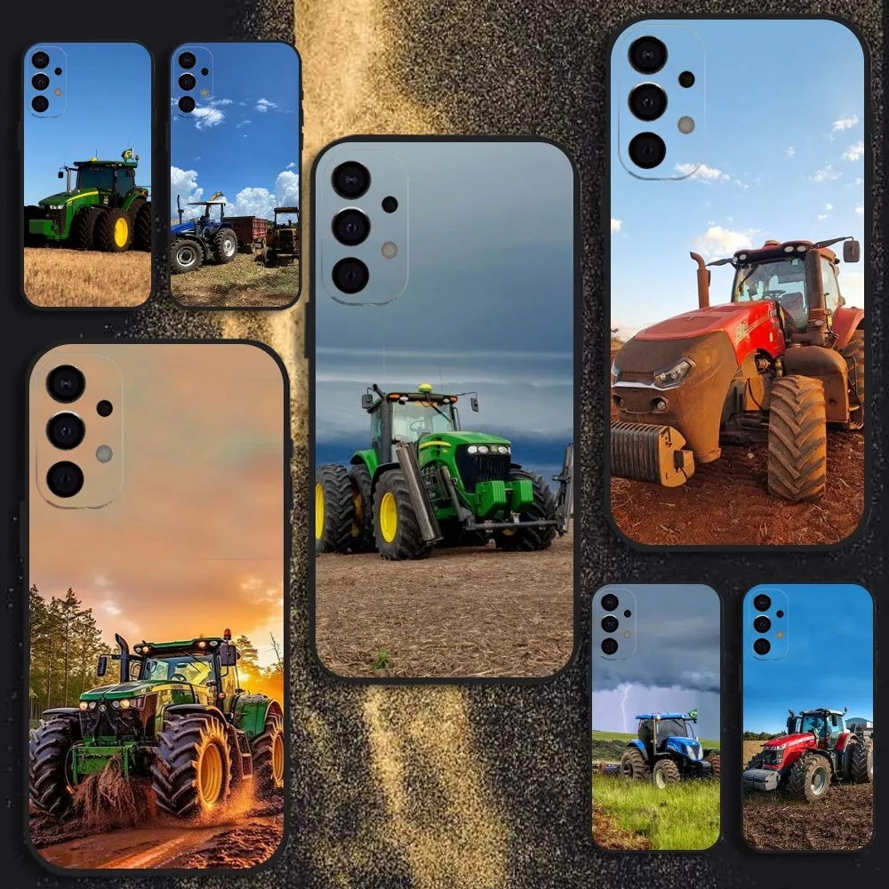 

Farm Vehicle Tractor Phone Case For Samsung S25,S24,S21,S22,S23,S30,Ultra,S20,Plus,Fe,Lite,Note,10,9,5G Black Cover