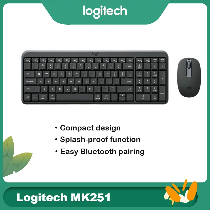 

Logitech MK251 Wireless Keyboard & Mouse Combo, Home & Office Kit for Desktop Laptop PC