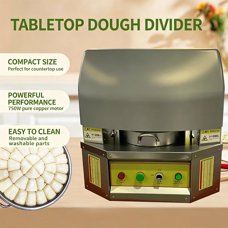 High-efficiency bread dough dividing and rounding machine, which can evenly divide the dough into 36 parts