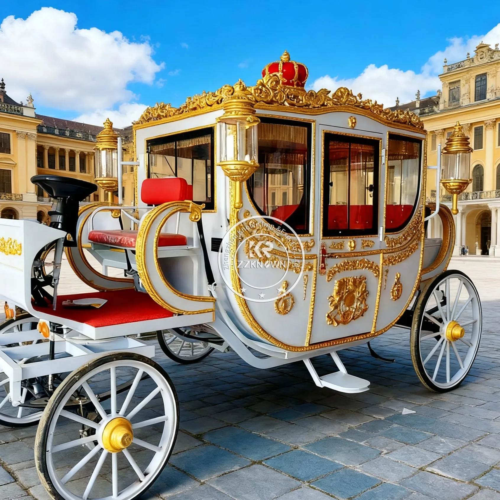 Luxury Royal Horse Carriage Manufacturer Wedding Vehicle Princess Wagon Vintage Royal Carriage for Sale