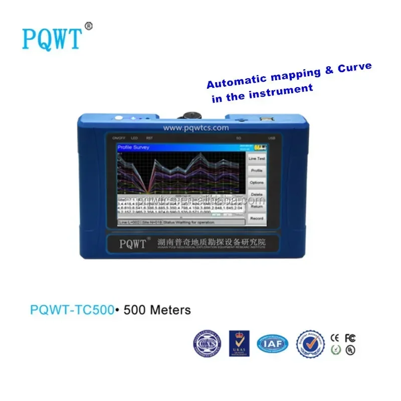 PQWT TC500 One Key Mapping deep underground water detector