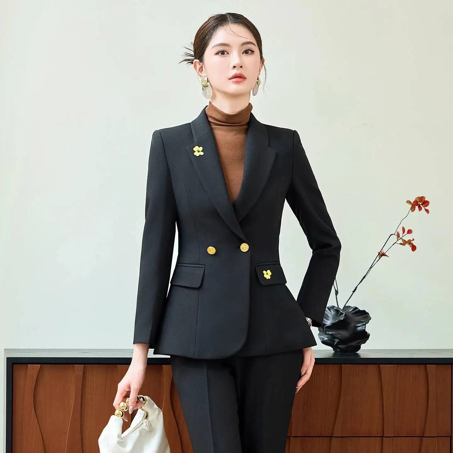 Formal Women Business Suits Female Pantsuits Ladies Office Work Wear Blazers Professional with Pants and Jackets Coat Career Set