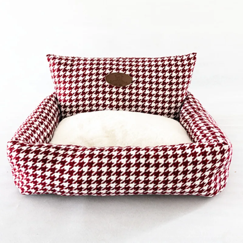 dog beds eco friendly wholesale washable luxury large cat pet dog bed furniture luxury orthopedic houndstooth cat bed