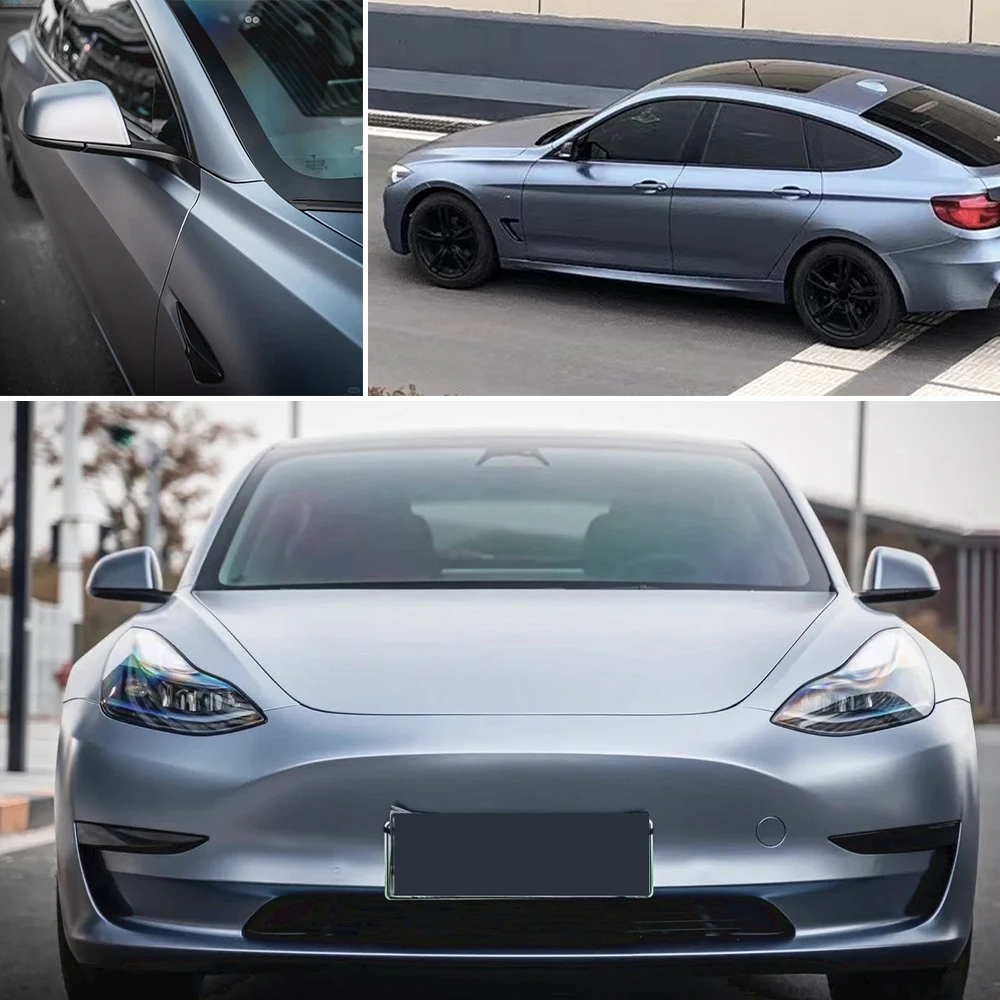 

Metallic Storm Blue Car Vinyl Car Wrapping Film Decal With Air Release Technology Auto Body Styling DIY Decoration Accessories