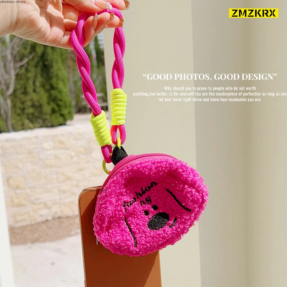 

Universal Braided Wallet Mobile Phone Lanyard Strap Cartoon Hanging Chain Ring Cord with Patch Wrist Strap Cell Phone Detachable