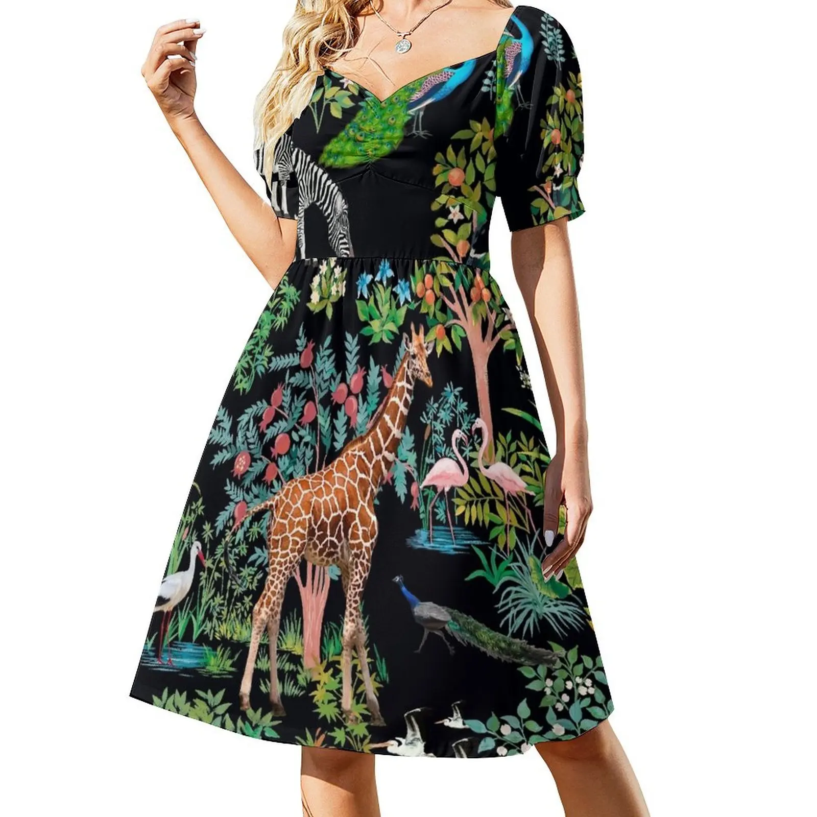 

Jungle Safari Pattern Dress sexy dress Long dress woman dresses for official occasions loose women's