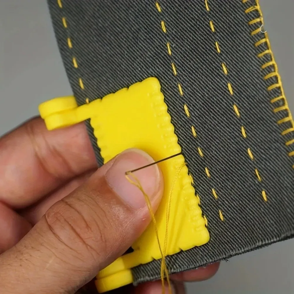 Plastic Seam Guide Clip Precise 1.5-4mm Multi-Functional Quilting Sewing Gauge Tool Easy-To-Grip Handle Hemming Measuring Tool