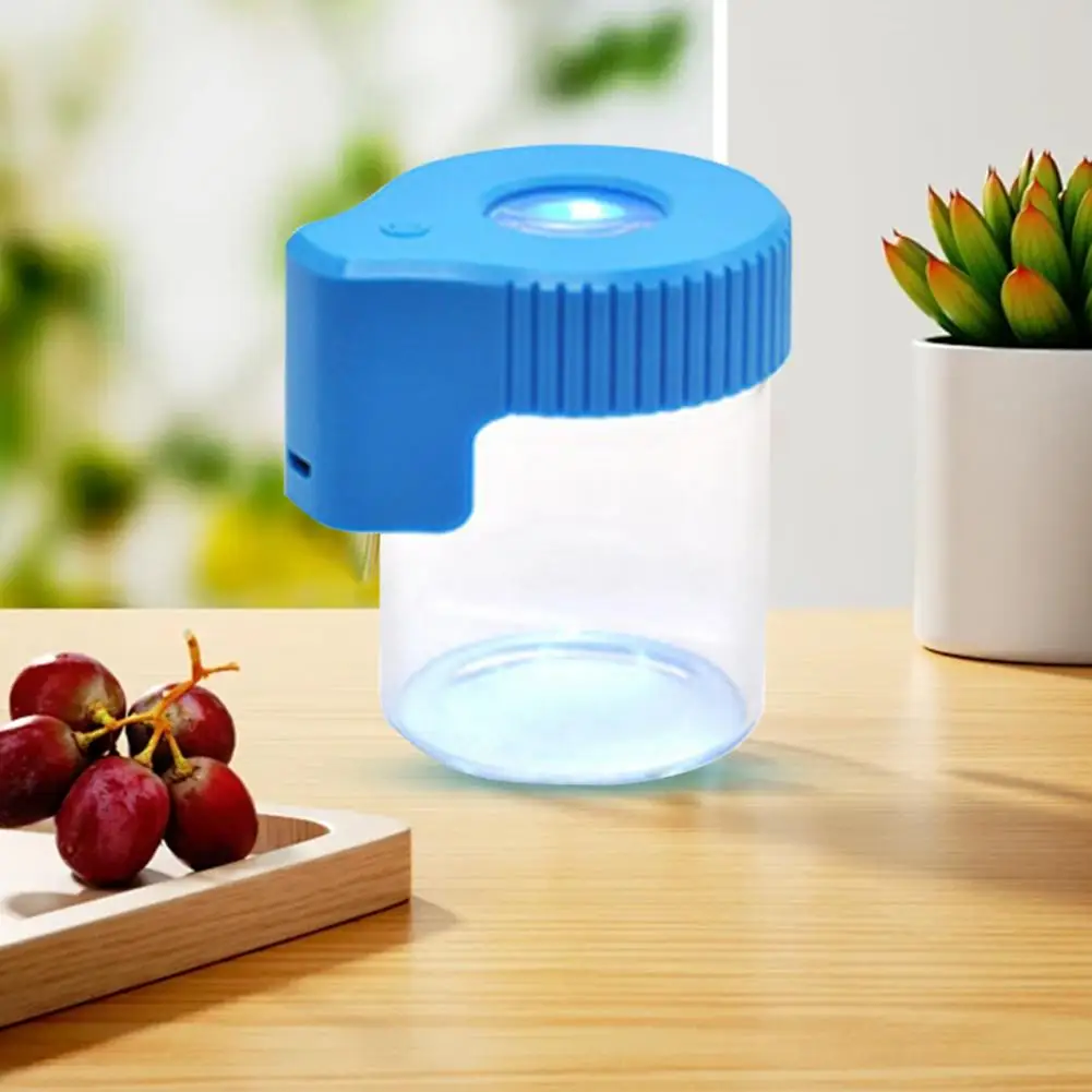 12-hour Light Rechargeable Jar Sealed Storage Jar with Magnifying Glass Rechargeable Led Glass Jar Airtight Storage for Optimal