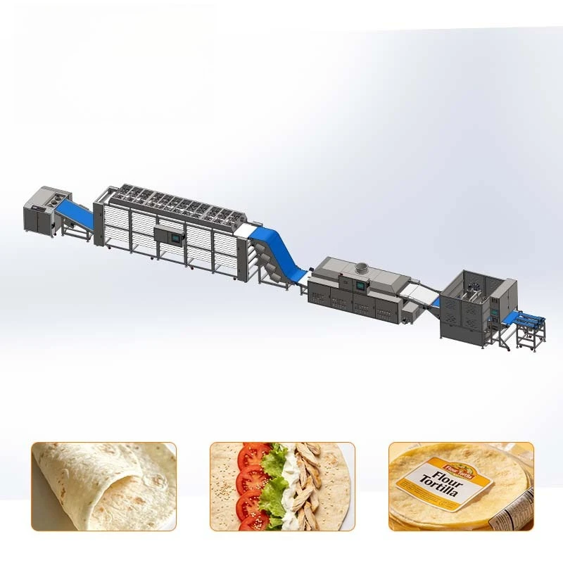Tortilla Production Line Automatic Fault Warning Burrito Wrap Line for Stable Daily Tortilla Manufacturing