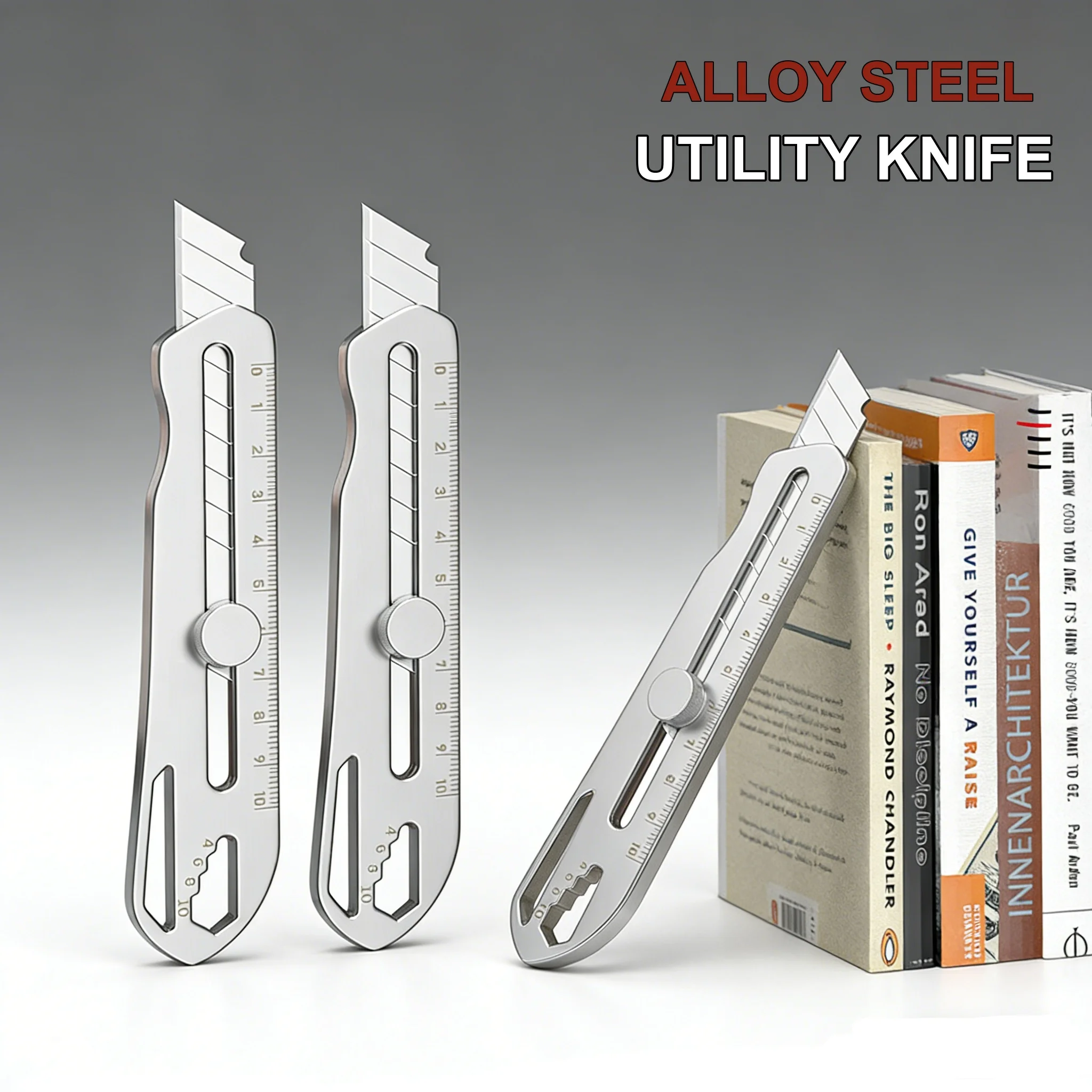 Zinc Alloy Industrial Grade Duty Knife Replaceable Blade Durable Utility Knife Wallpaper Paper Cutter Office Student Supplies