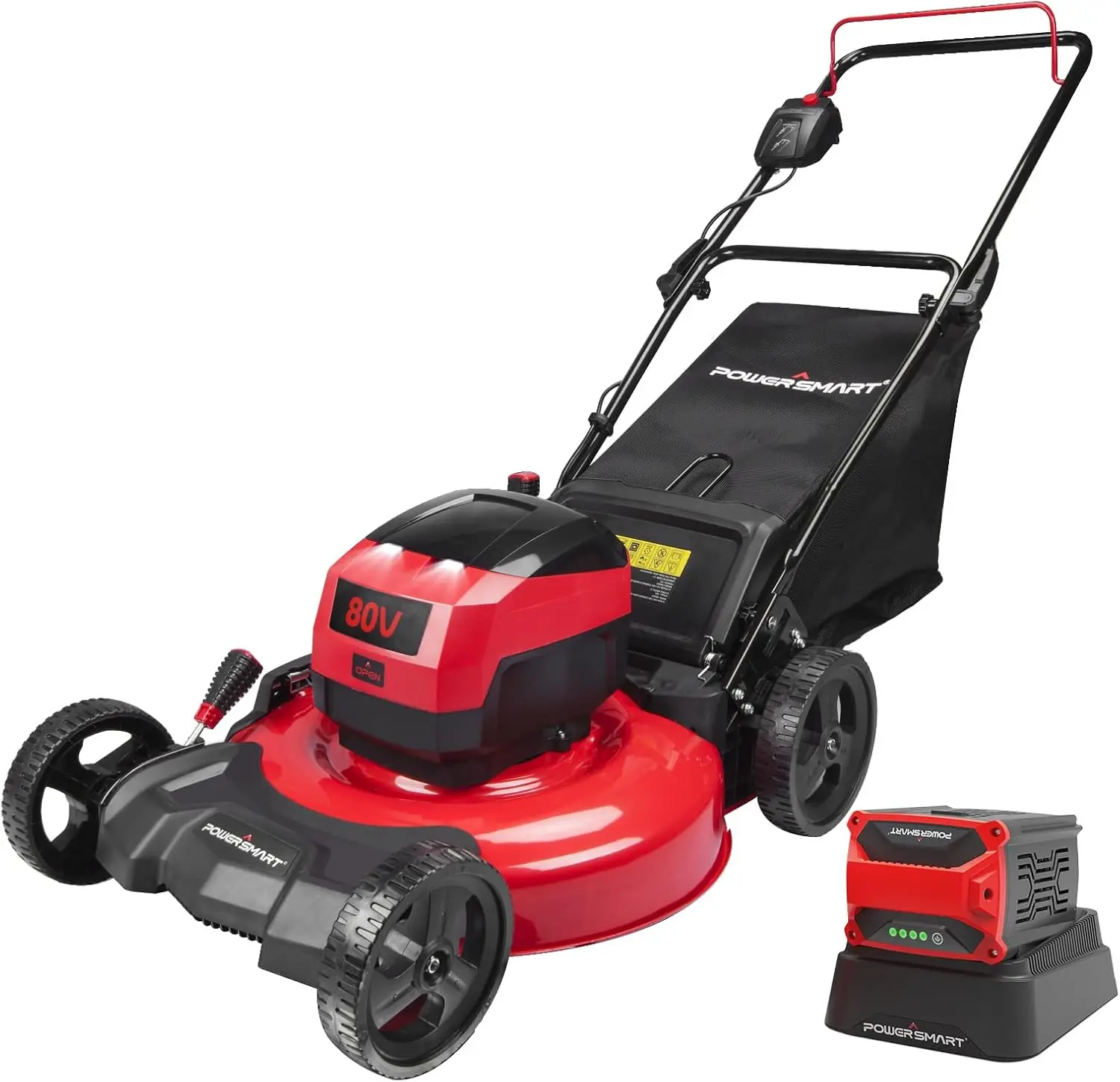 3-in-1 Brushless Electric Lawn Mower with 6.0Ah Lithium-ion Battery & Charger (DB2821)