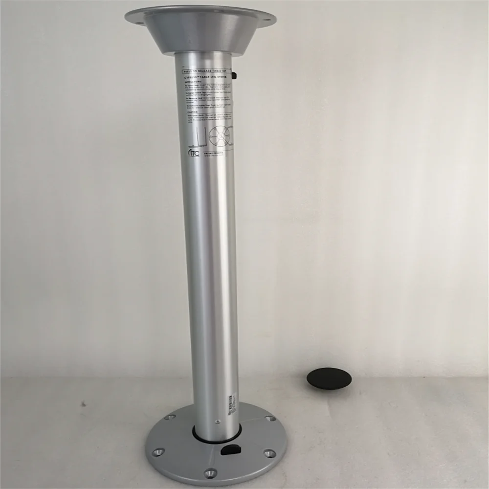 Aluminum Fixed Height Table Mount Leg Pedestal 27 Inch 685mm For Boat Marine Caravan