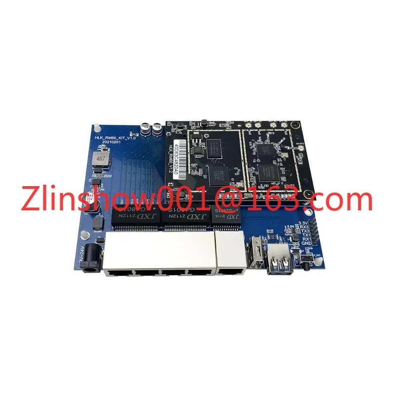 MT7621+MT7905 Openwrt Version WIFI6 GbE WiFi Wireless Router Module 802.11a/b/g/n/ac/ax 2.4G/5.8G HLK-RM60