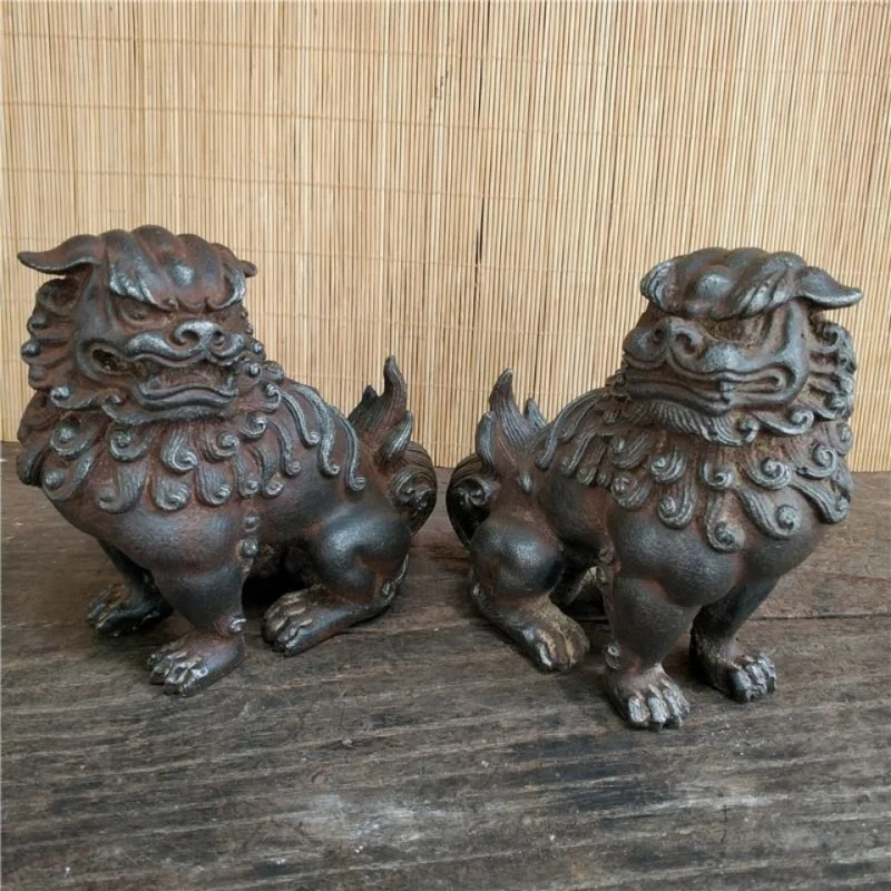 

Iron Lion Desk Lion Office Living Room Decorations Stylish and impressive a Pair