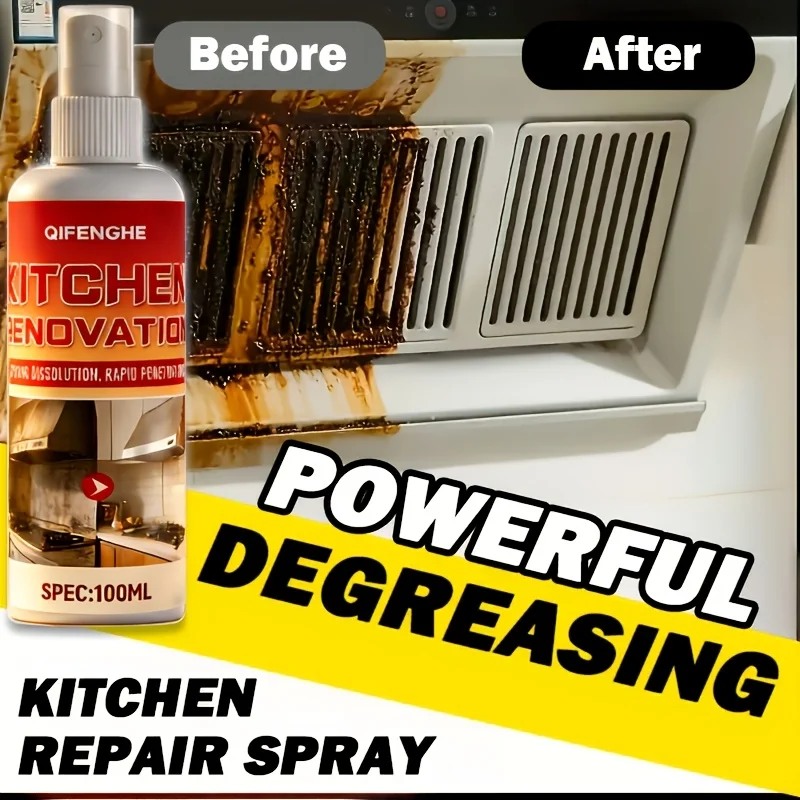 Powerful Heavy Oil Stain Remover Spray Multifunctional Kitchen Range Hood Degreaser Foam Cleaner for Grills And Ovens