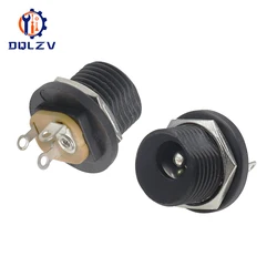 DC-021 5.5x2.5mm DC Power Female Socket Supply Connector 5.5*2.1mm 3 Pin Panel Mount Jack Plug Adapter Connectors