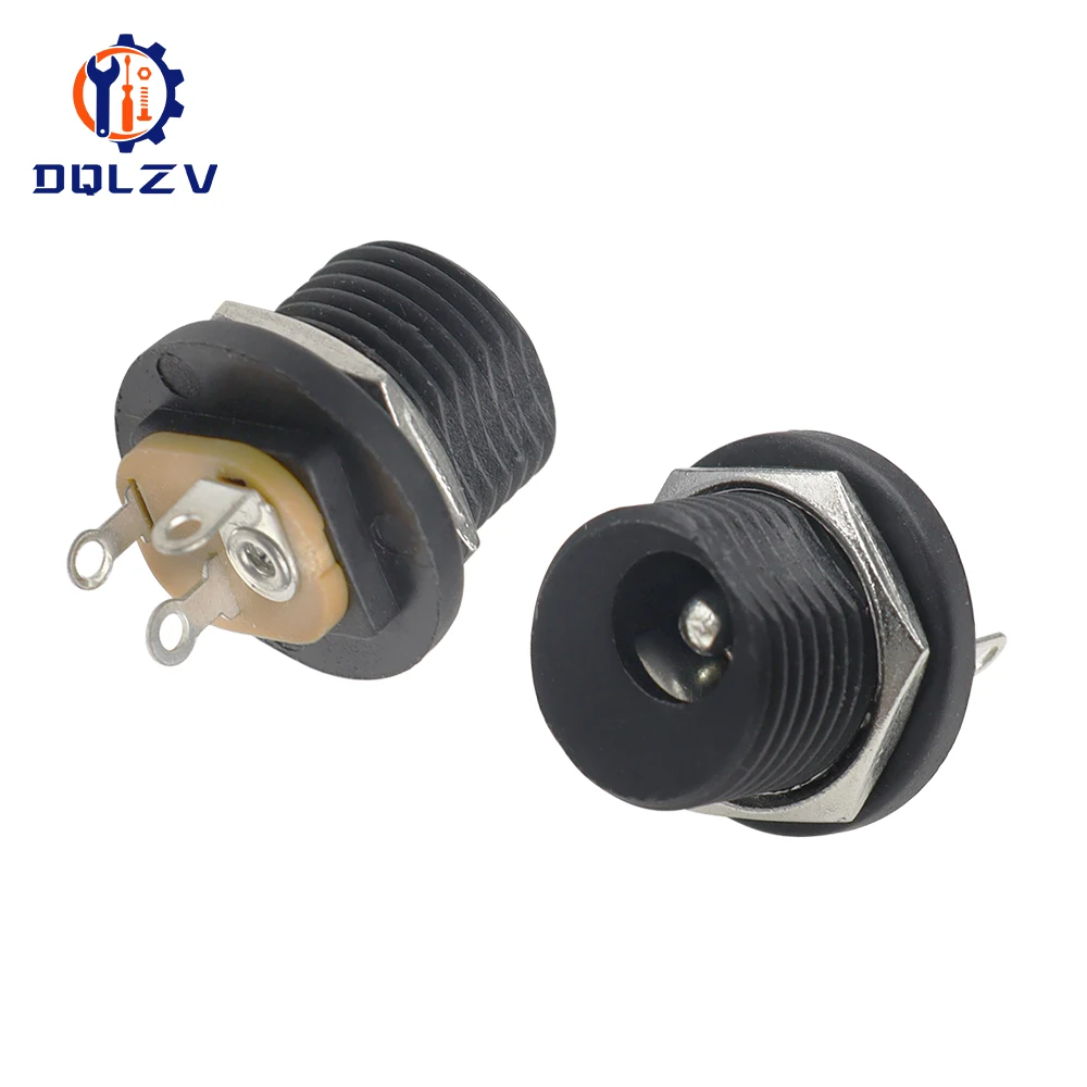 DC-021 5.5x2.5mm DC Power Female Socket Supply Connector 5.5*2.1mm 3 Pin Panel Mount Jack Plug Adapter Connectors