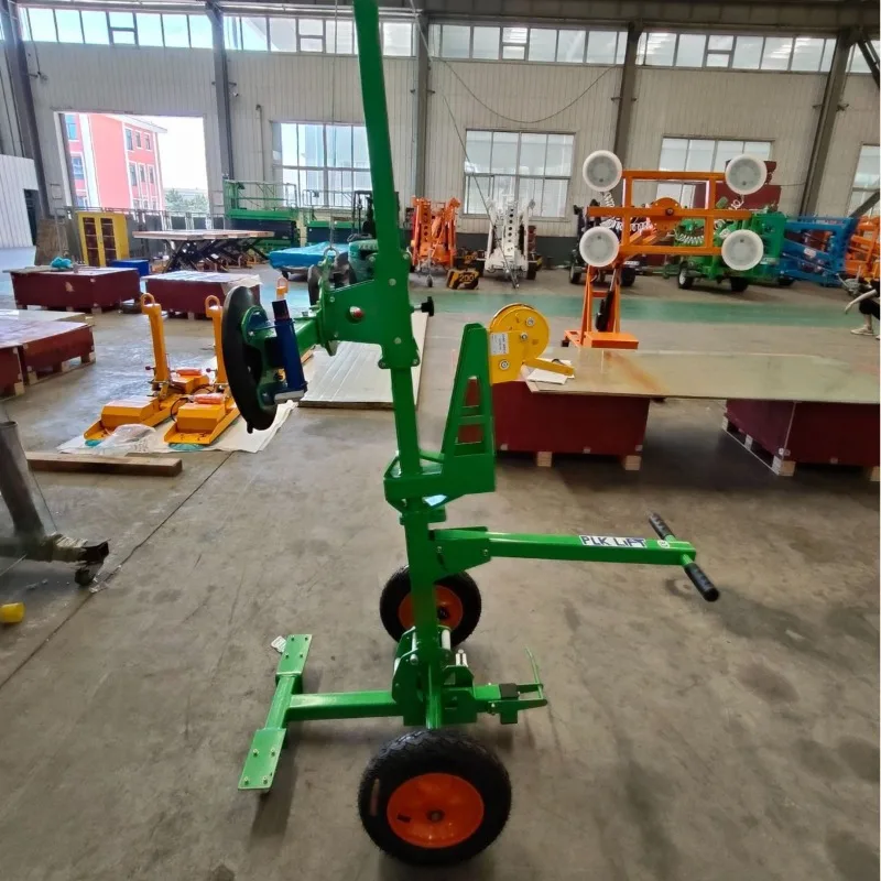 Hand-cranked glass transport cart with safe suction up to 2.5 meters