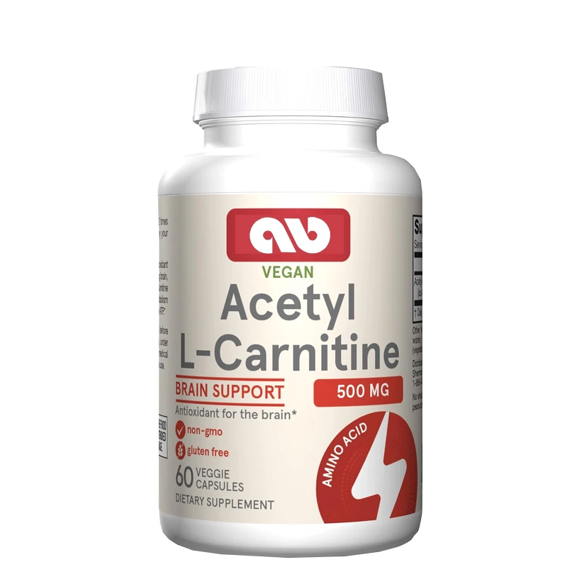 Acetyl-L-carnitine Capsules -500mg - Promotes Fatty Acid Metabolism - Vegetable Capsules - Non GMO - Gluten Free