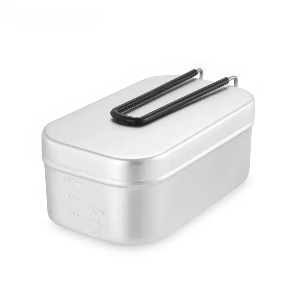 800/1400ML Aluminum Lunch Boxes Travel Camping Tableware Mess Tin Outdoor Picnic Tourist Bowl Dishes Bento Hiking Supplies view 4