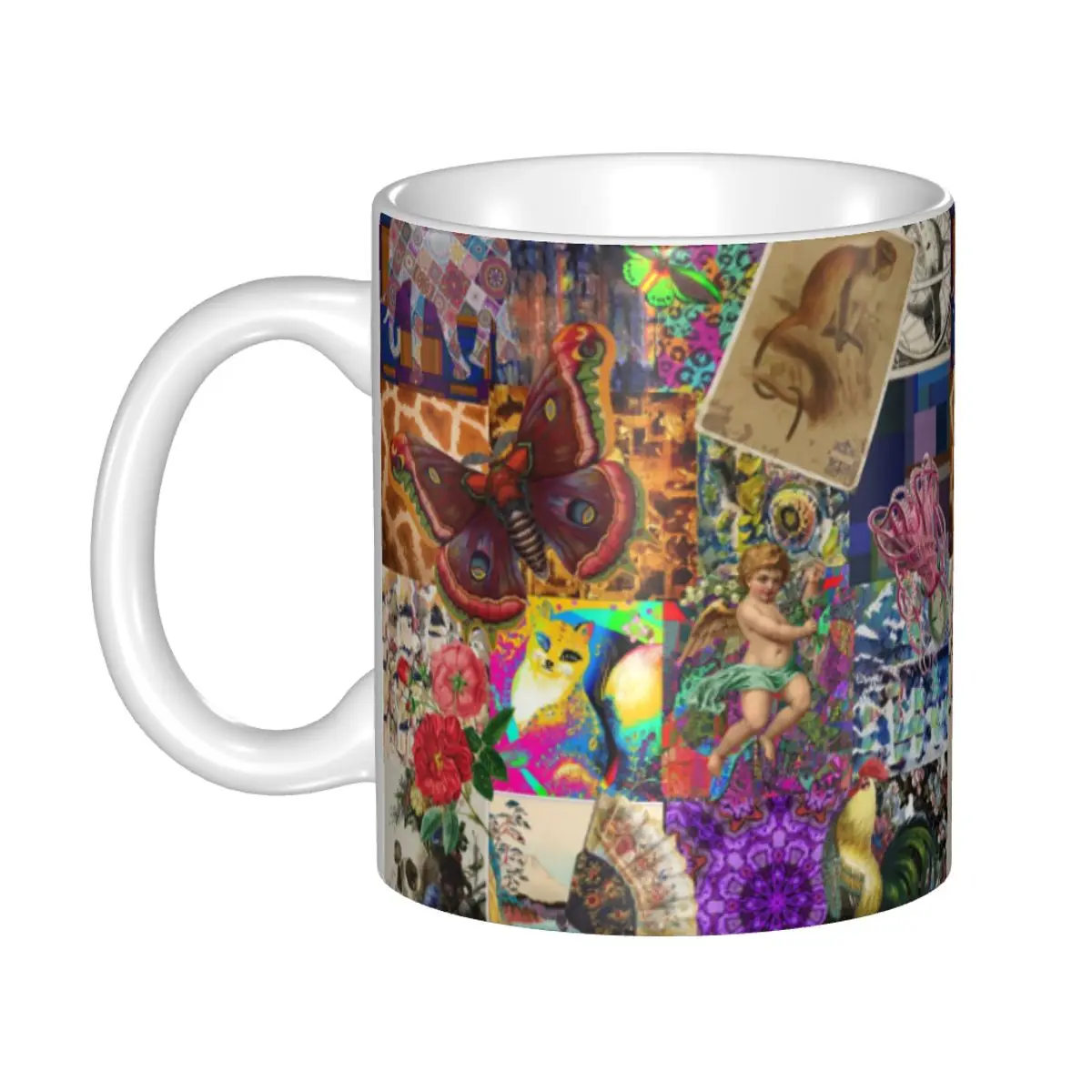 Personalized Victorian Lady Print Coffee Mugs DIY Renaissance Angels Ceramic Tea Milk Cup