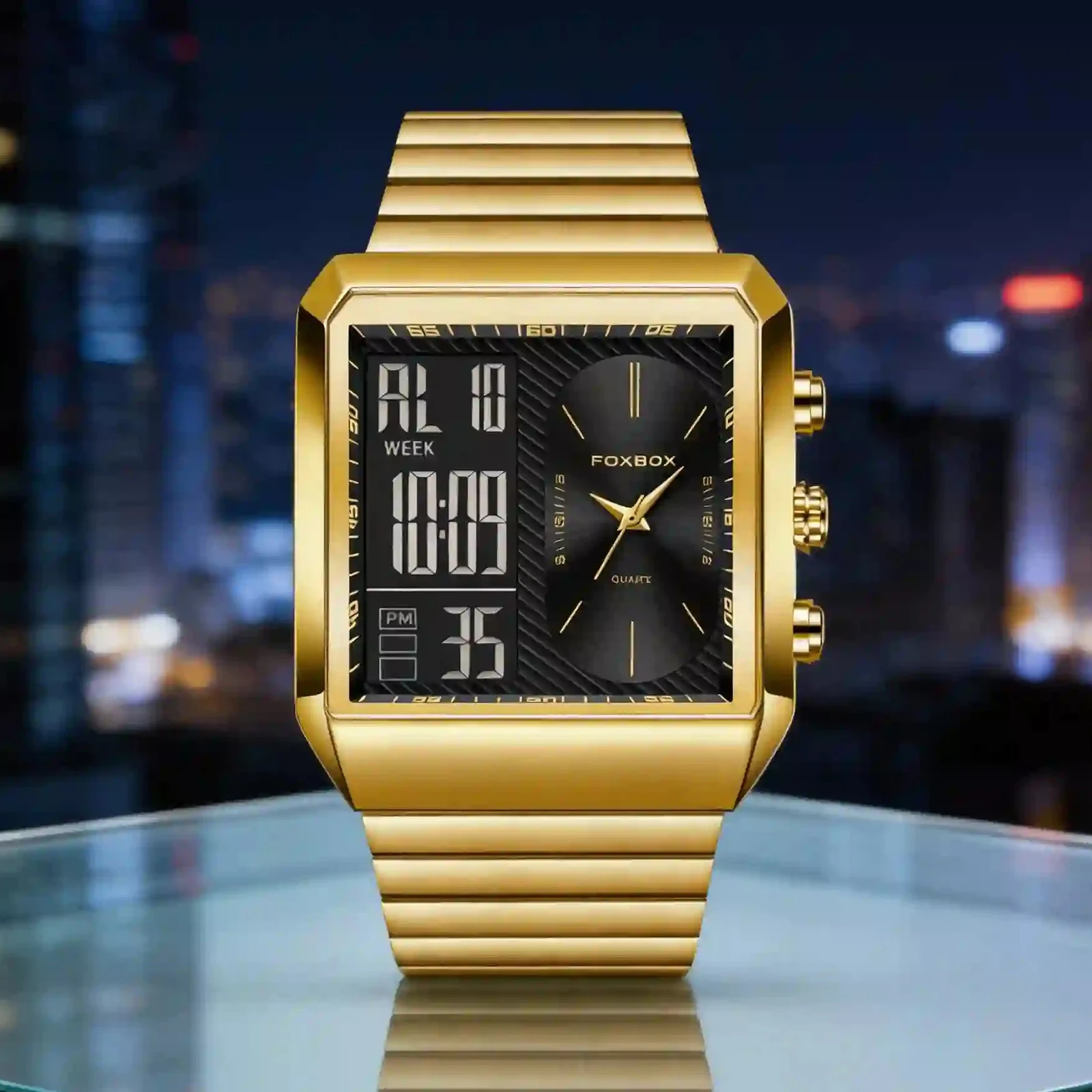 

Мужские цифровые часы LIGE New Fashion Square, спортивные, водонепроницаемые, кварцевые, наручные часы FOXBOX, топовый бренд, роскошный хронограф.