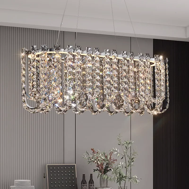 

Luxury Design LED Crystal Chandelier Home Decoration Modern Crystal Suspension Luminaire Dining Room Lighting Fixtures