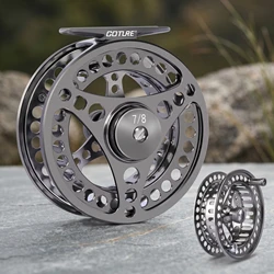 Goture Fly Fishing Reel 3/4 5/6 7/8 9/10 Max Drag 8kg 2+1BB Lightweight CNC Large Arbor Left/Right Fly Reel+Spare Spool Set