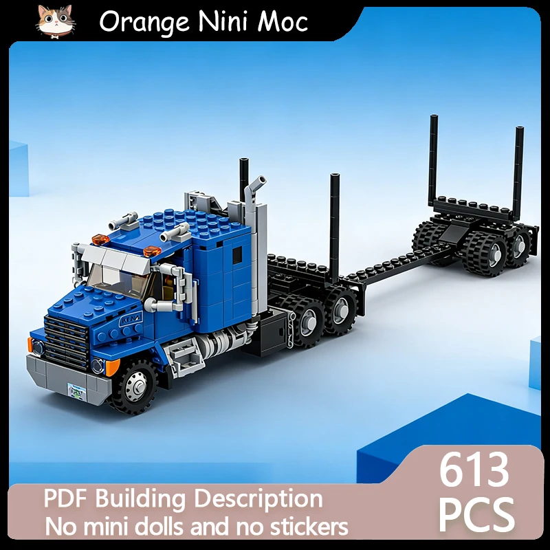 

City Engineering Car Model MOC Building Bricks Logging Truck HT-5000 Modular Technology Gift Holiday Assemble Children Toys Suit