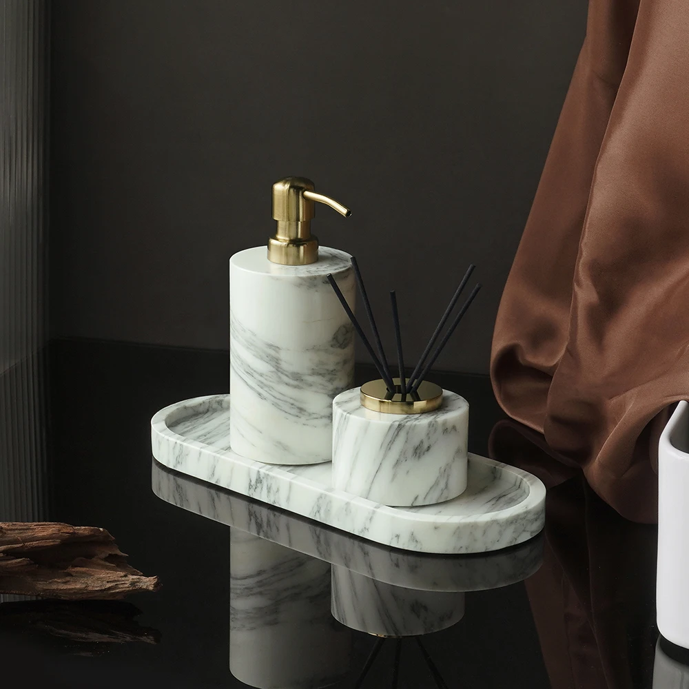 Set Kamar Mandi Marmer Alami A - Zara Home Bathroom Set ulasan dan harga