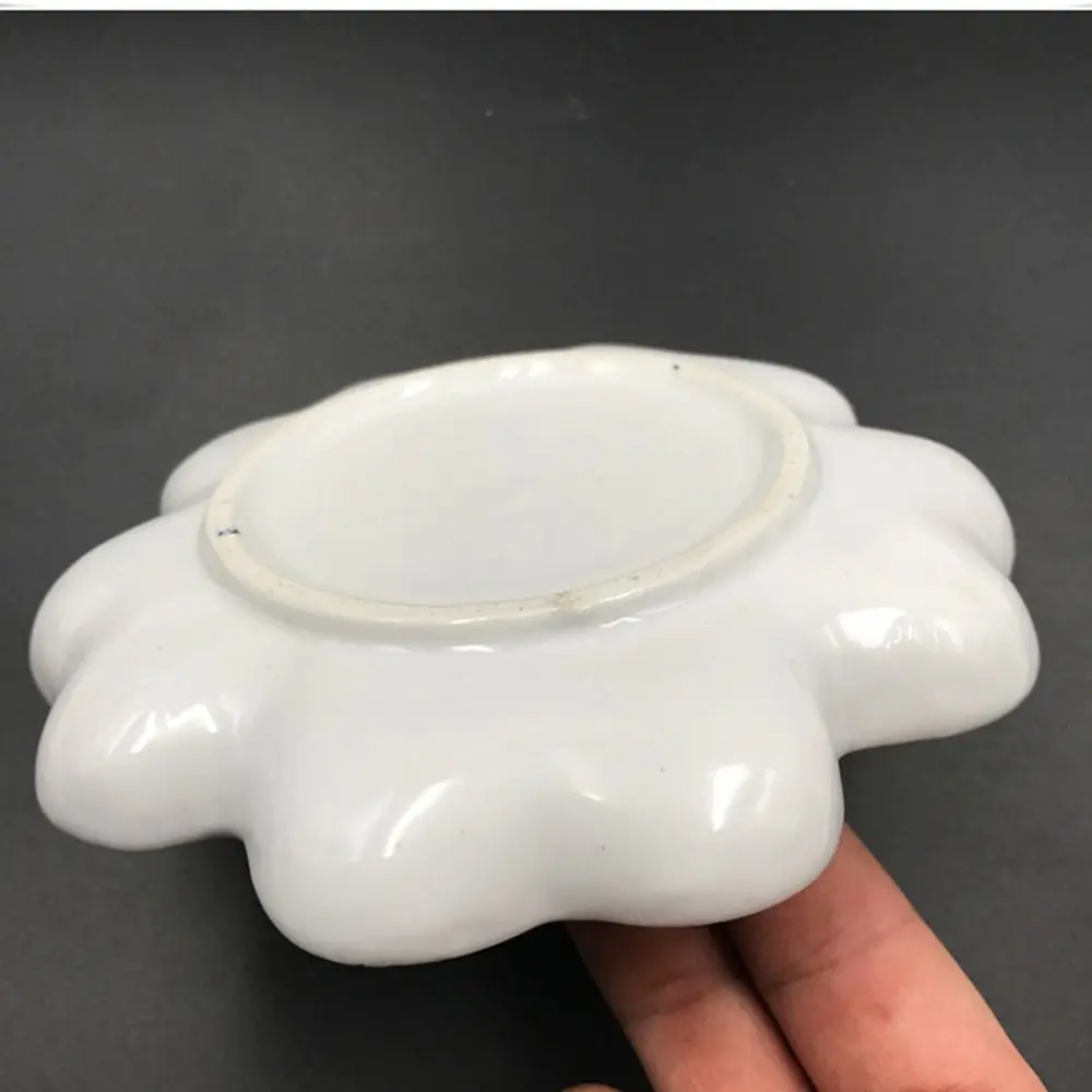 Ceramic Paint Palette Tray White 6/7 Grid Porcelain Palette Portable Durable Plum Blossom Paint Plate Watercolor Dish