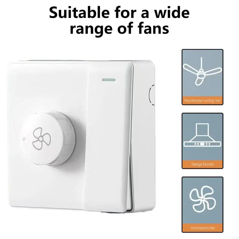 H37B 86 Tipo herramienta ajuste del ventilador con interruptores individuales Controlador velocidad sin pasos Blanco