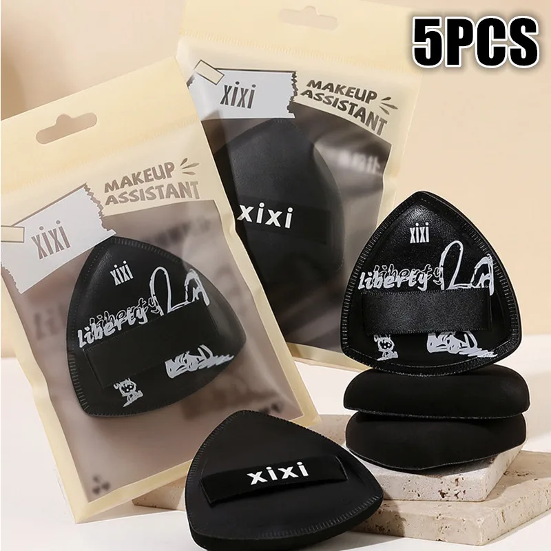 5PCS Black Air Cushion Puff Foundation Powder Concealer Makeup Blender Applicator Sponge Wet Dry Dual Use