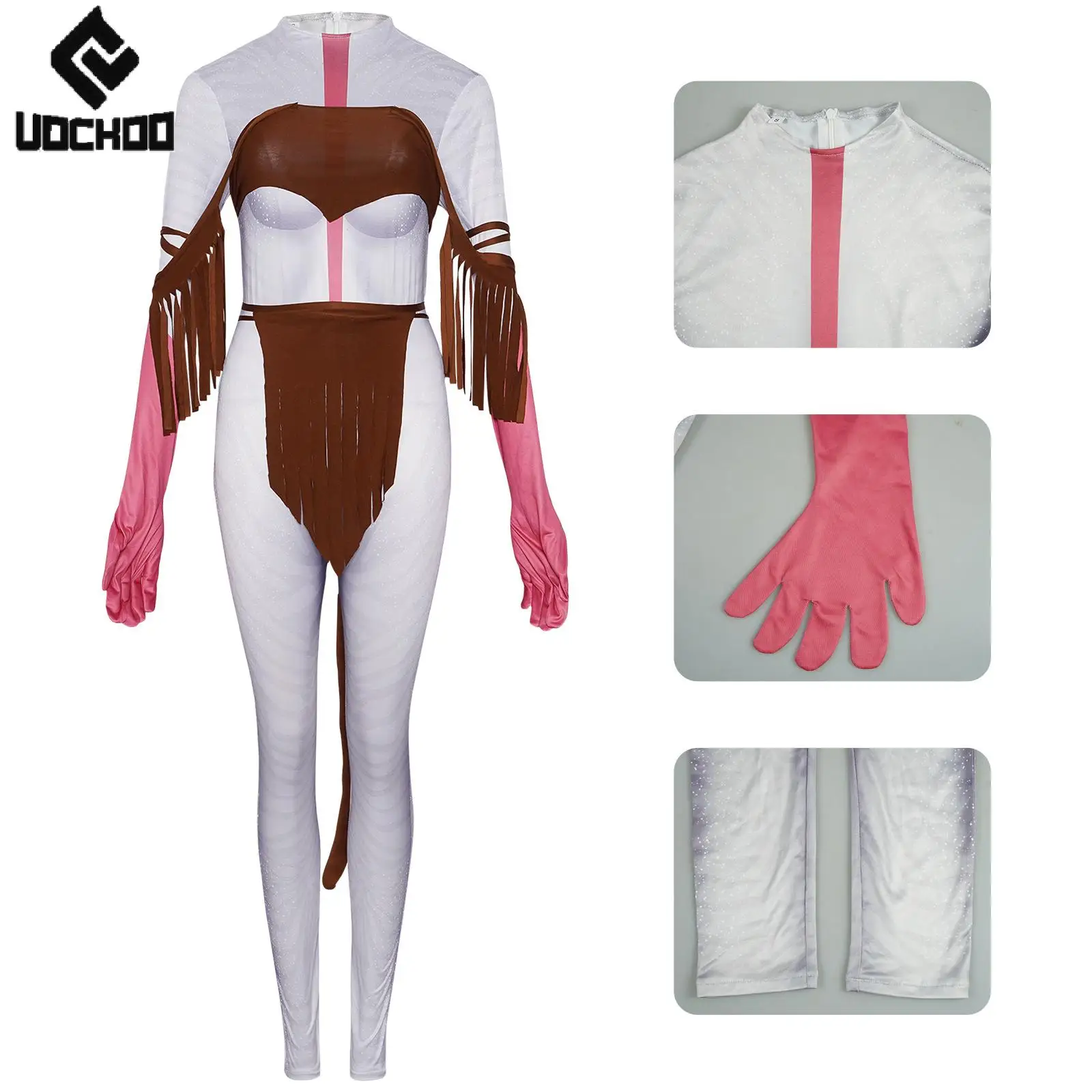 

Alien Jumpsuit Set Halloween Avatar Cosplay Costume Female Tribal Leader Bodysuit Movie Party Outfit Carnival Festival Clothing